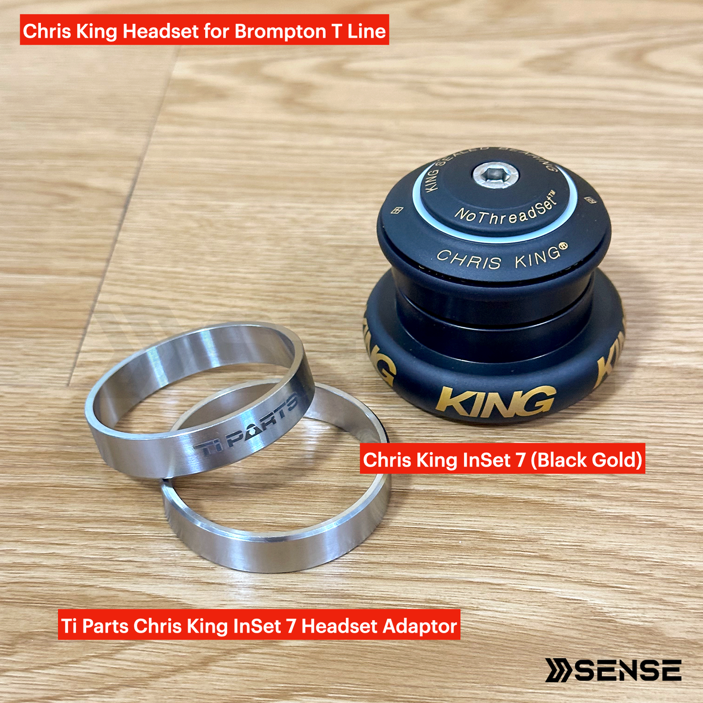 Chris King® InSet™ 7 GripLock™ Headset for Brompton T/G Line