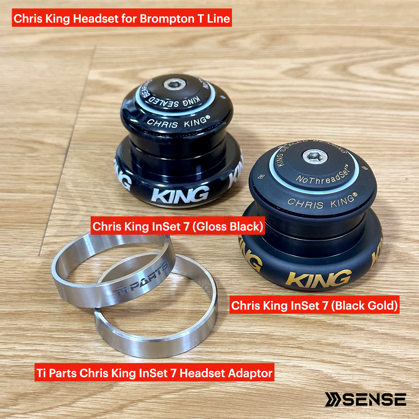 Chris King® InSet™ 7 GripLock™ Headset for Brompton T/G Line