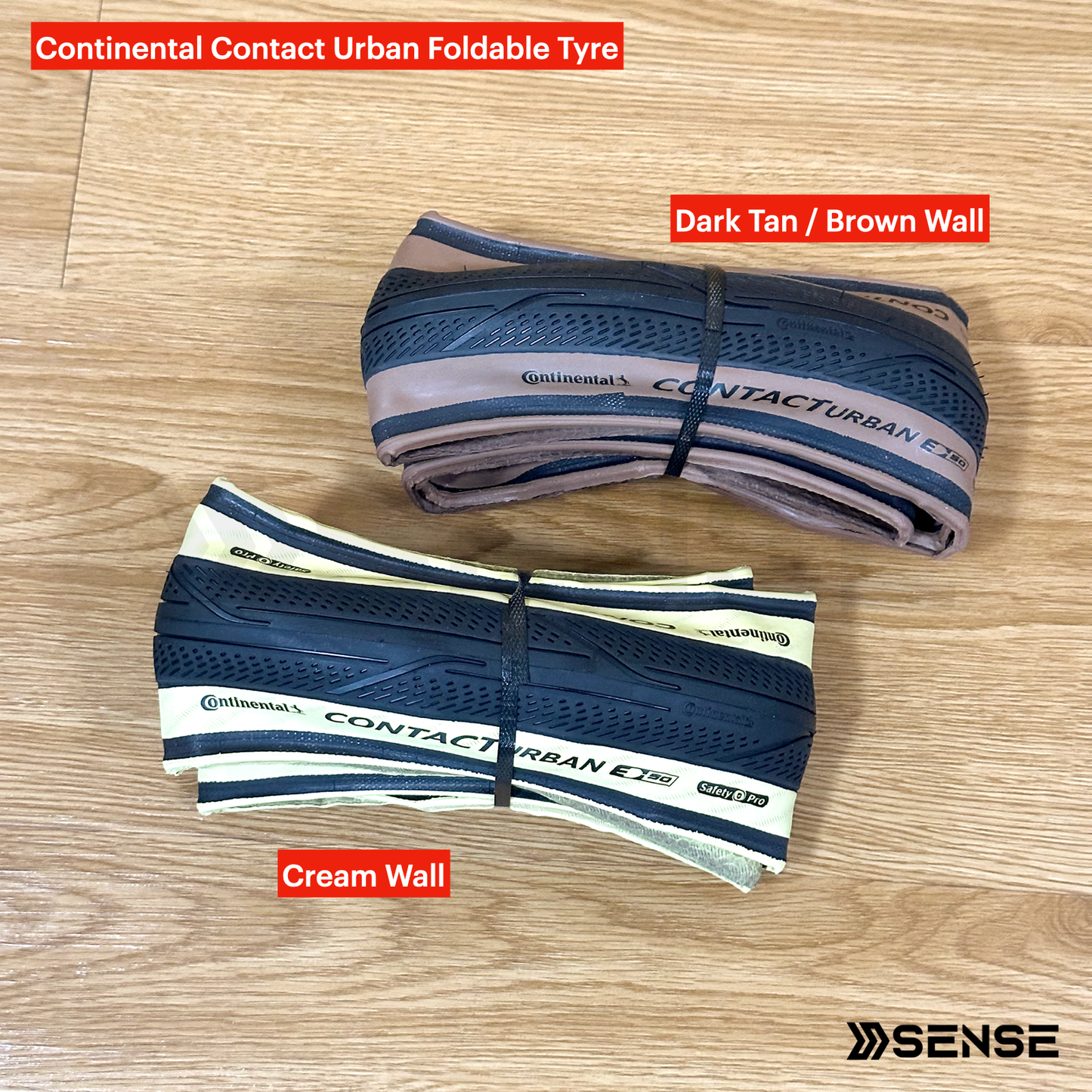 Continental Contact Urban Black / Dark Tan / Brown / Cream Wall Foldable 35-349 Tyre
