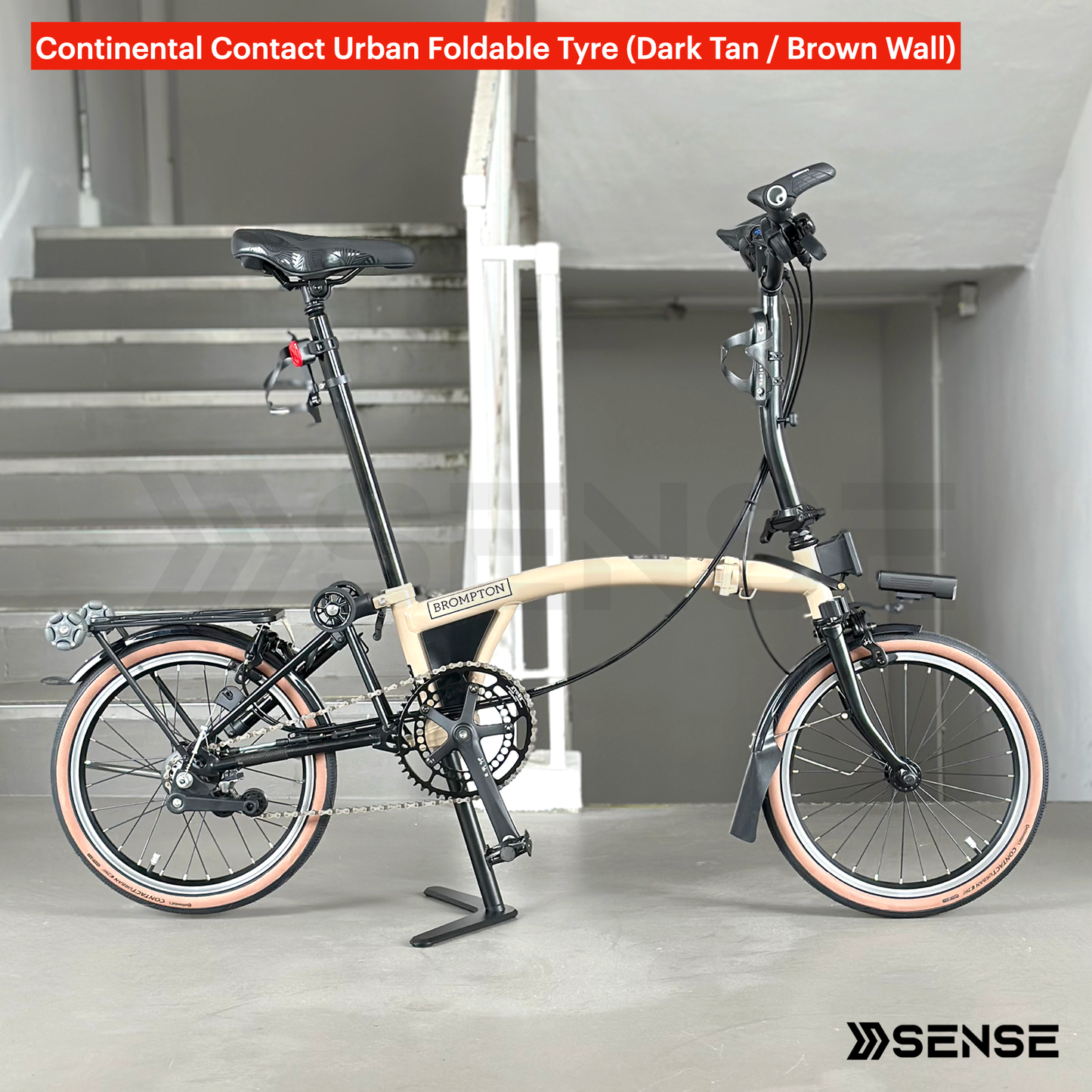Continental Contact Urban Black / Dark Tan / Brown / Cream Wall Foldable 35-349 Tyre