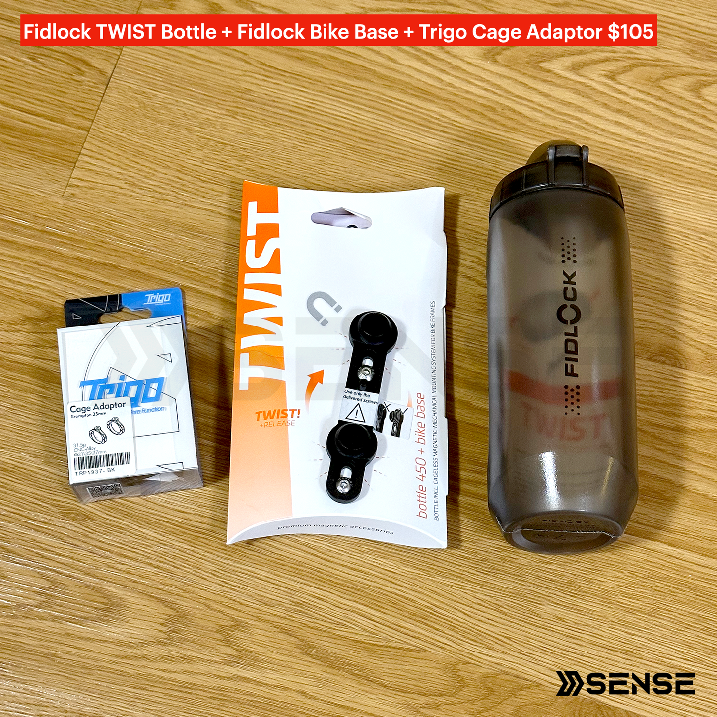 Fidlock TWIST Bottle 590ml Bike Base Strap Trigo Cage Adaptor Dom Monkii Clip B