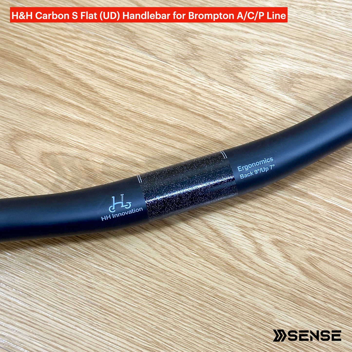 H&H Carbon Handlebar Flat S Straight Low Mid Riser Bar Handle for Brompton A/C/P Line