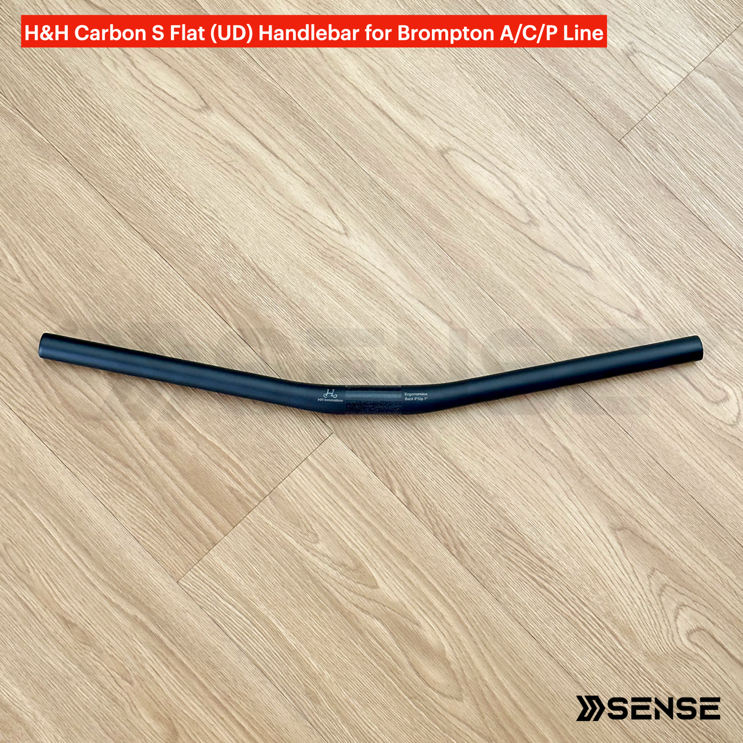 H&H Carbon Handlebar Flat S Straight Low Mid Riser Bar Handle for Brompton A/C/P Line