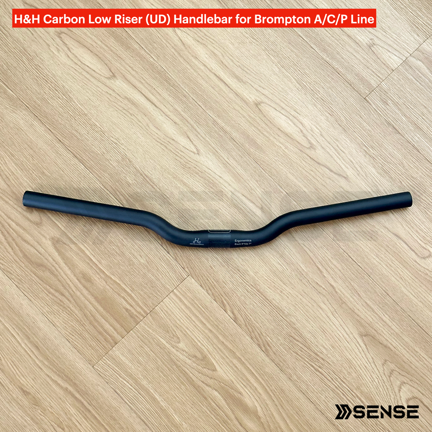 H&H Carbon Handlebar Flat S Straight Low Mid Riser Bar Handle for Brompton A/C/P Line