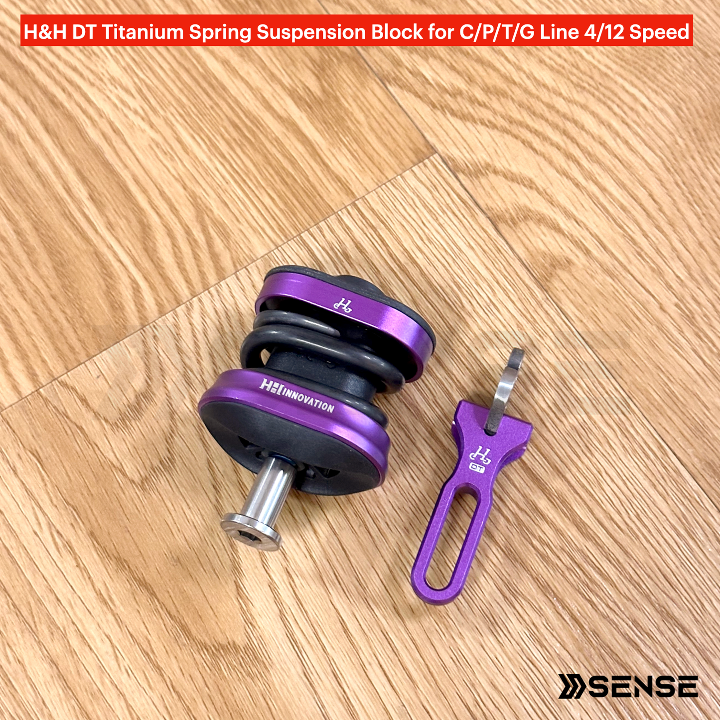 H&H DT Ti Titanium Spring Suspension Block for Brompton C/P/T Line 1/4/12 Speed & G Line