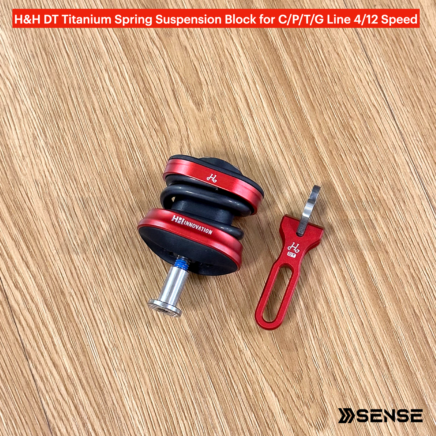 H&H DT Ti Titanium Spring Suspension Block for Brompton C/P/T Line 1/4/12 Speed & G Line