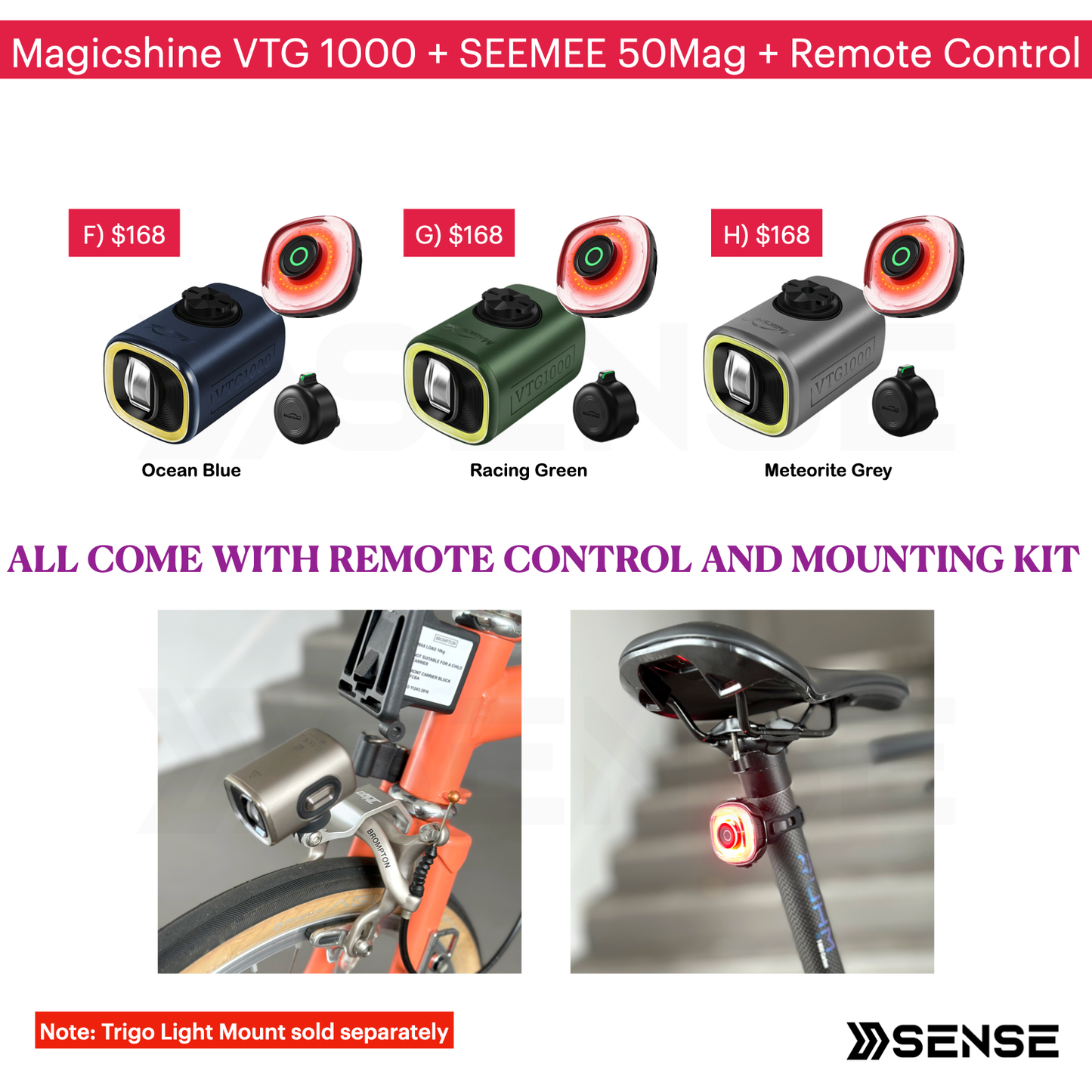Magicshine VTG 1000 & VTG 50 TL for Brompton