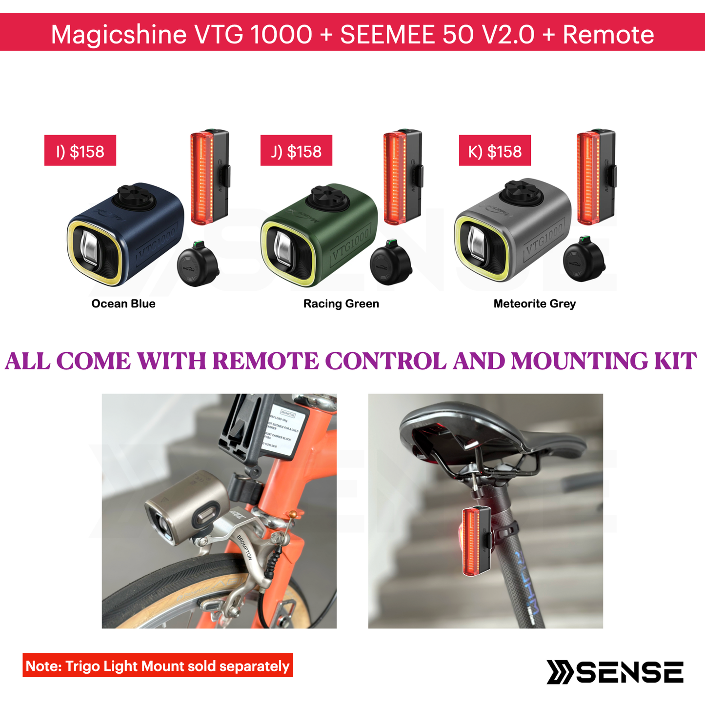 Magicshine VTG 1000 & VTG 50 TL for Brompton