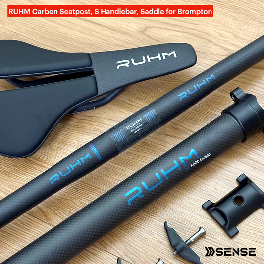 RUHM Carbon T800 Seatpost S Bar Handlebar Saddle Bundle