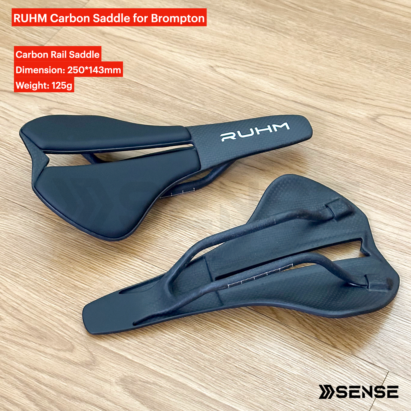 RUHM Carbon T800 Seatpost S Bar Handlebar Saddle Bundle