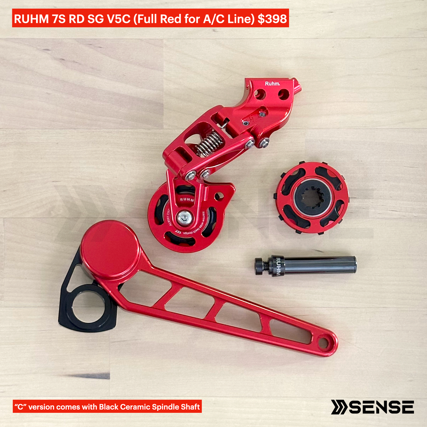 RUHM 7S Gear Set RD Rear Derailleur Tensioner for Brompton A/C Line