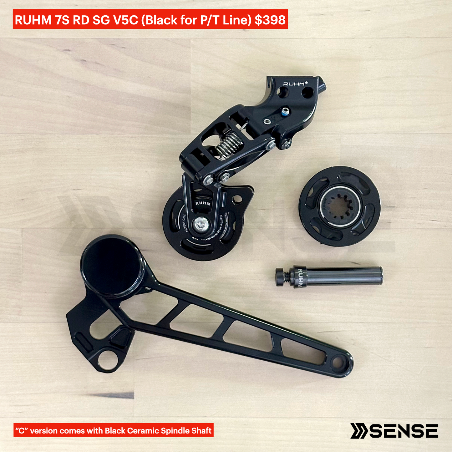 RUHM 7S Gear Set RD Rear Derailleur Tensioner for Brompton P/T Line
