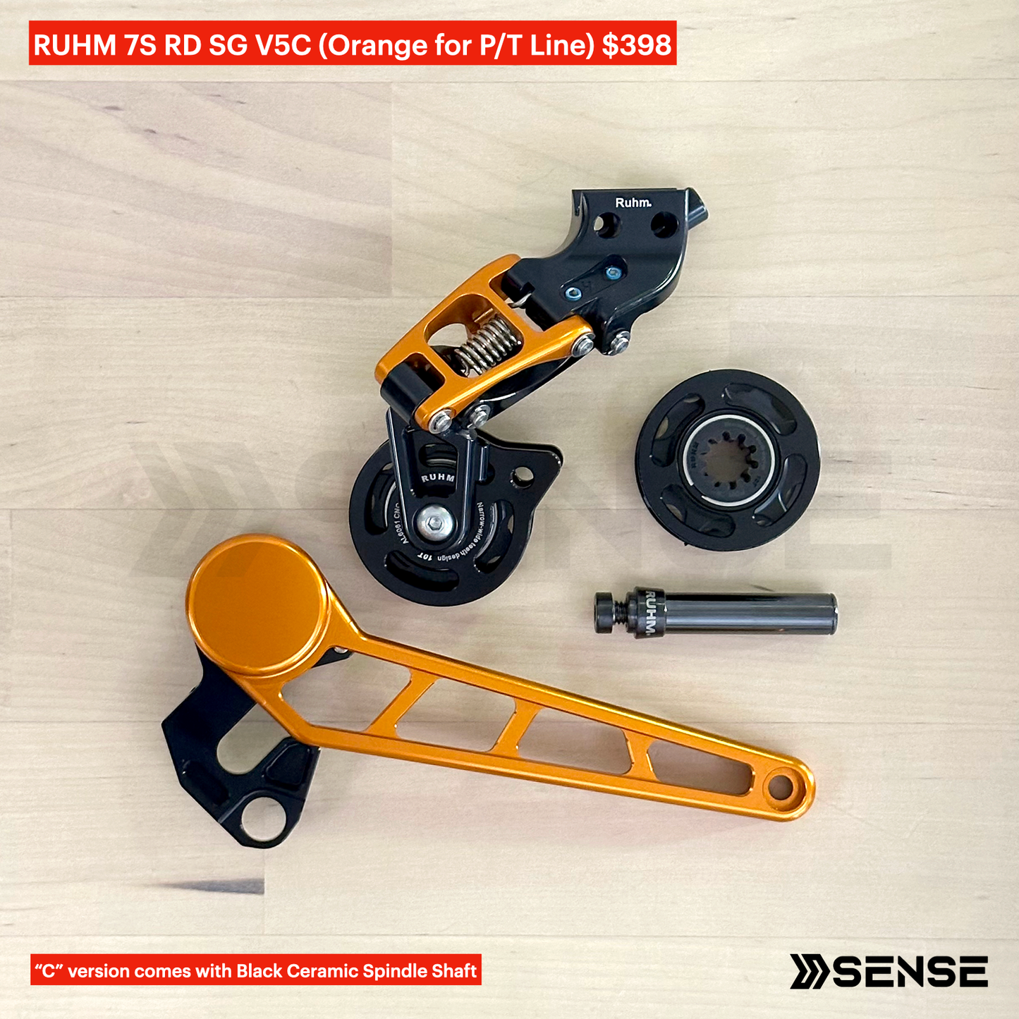 RUHM 7S Gear Set RD Rear Derailleur Tensioner for Brompton P/T Line