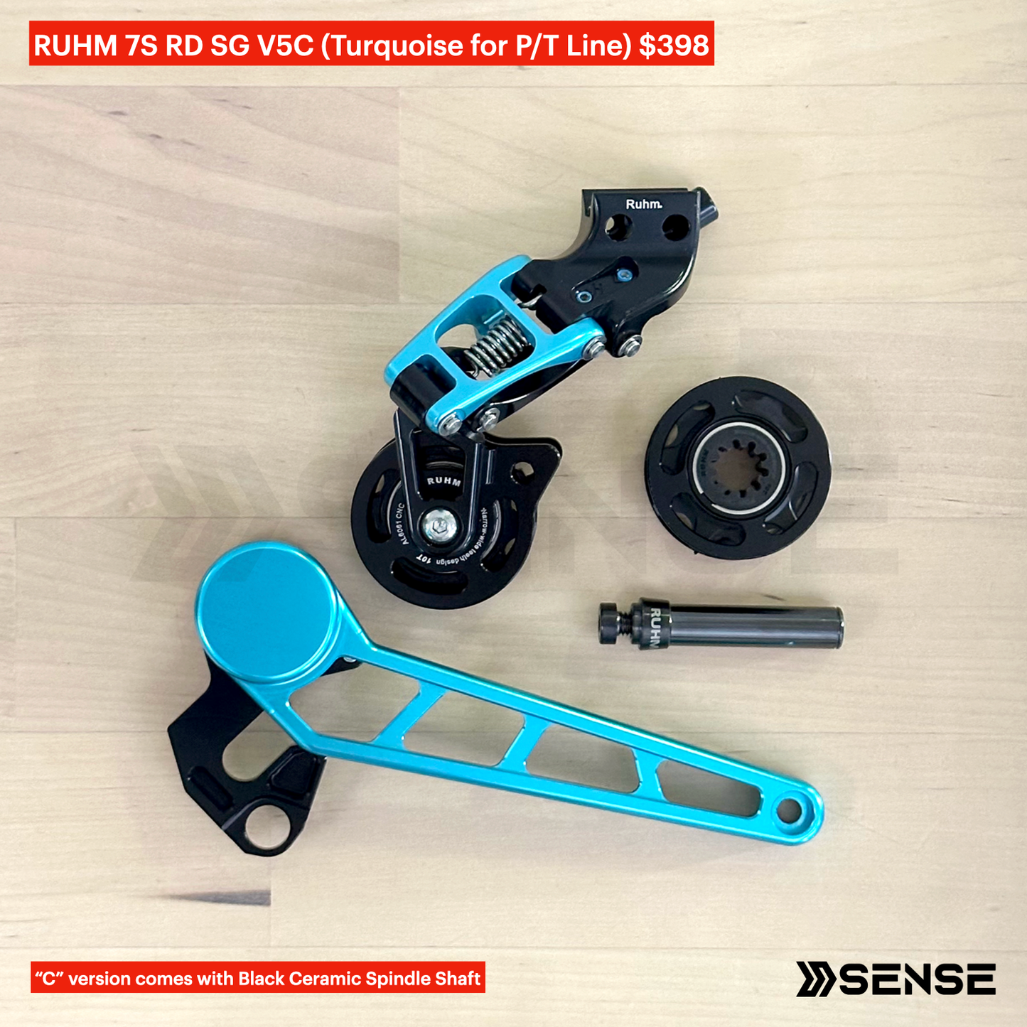 RUHM 7S Gear Set RD Rear Derailleur Tensioner for Brompton P/T Line