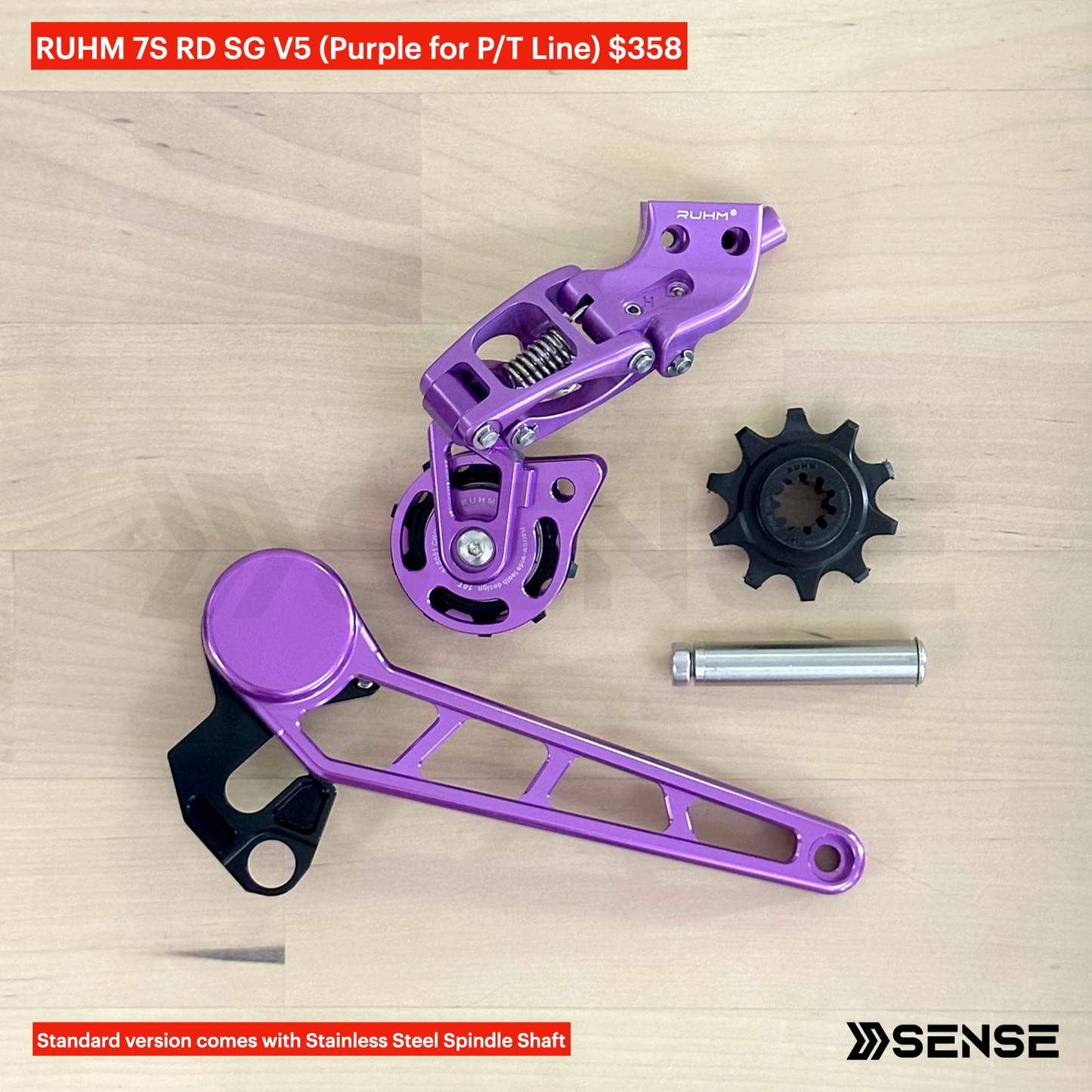 RUHM 7S Gear Set RD Rear Derailleur Tensioner for Brompton P/T Line