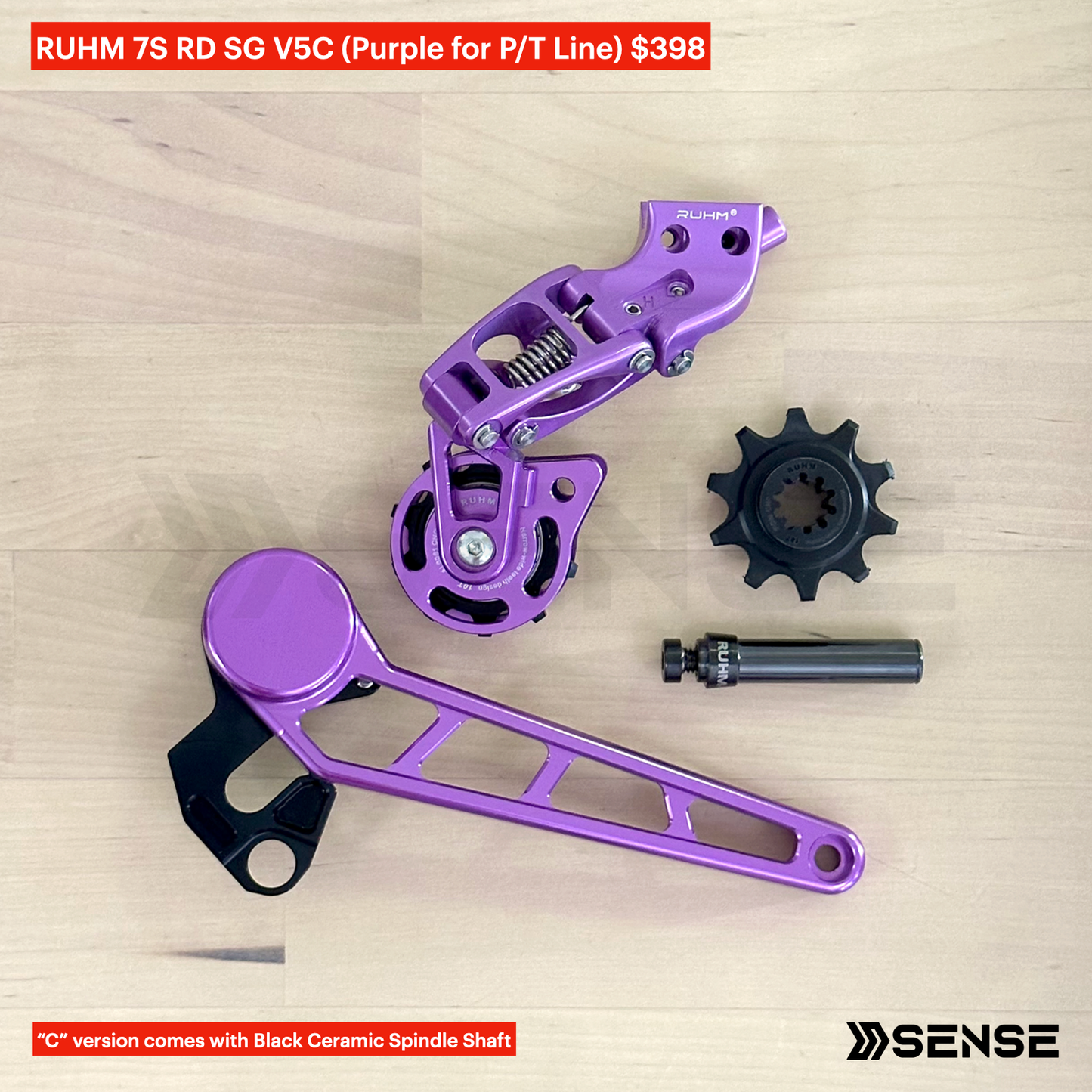 RUHM 7S Gear Set RD Rear Derailleur Tensioner for Brompton P/T Line