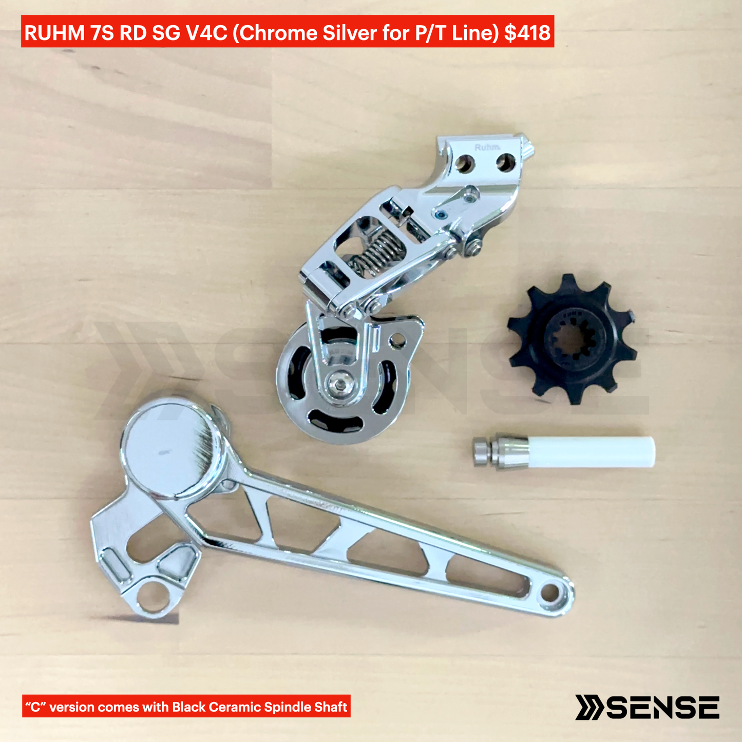 RUHM 7S Gear Set RD Rear Derailleur Tensioner for Brompton P/T Line