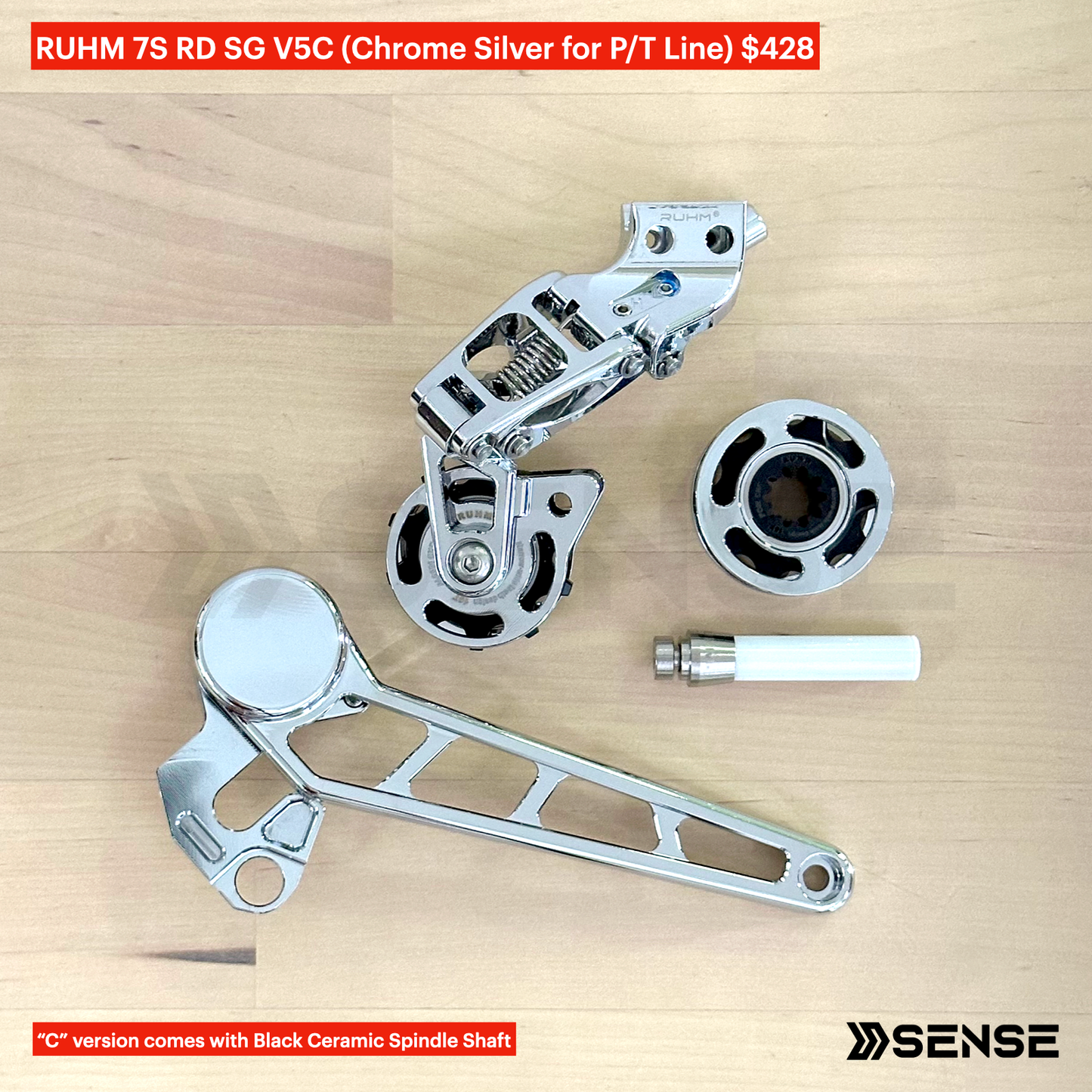 RUHM 7S Gear Set RD Rear Derailleur Tensioner for Brompton P/T Line