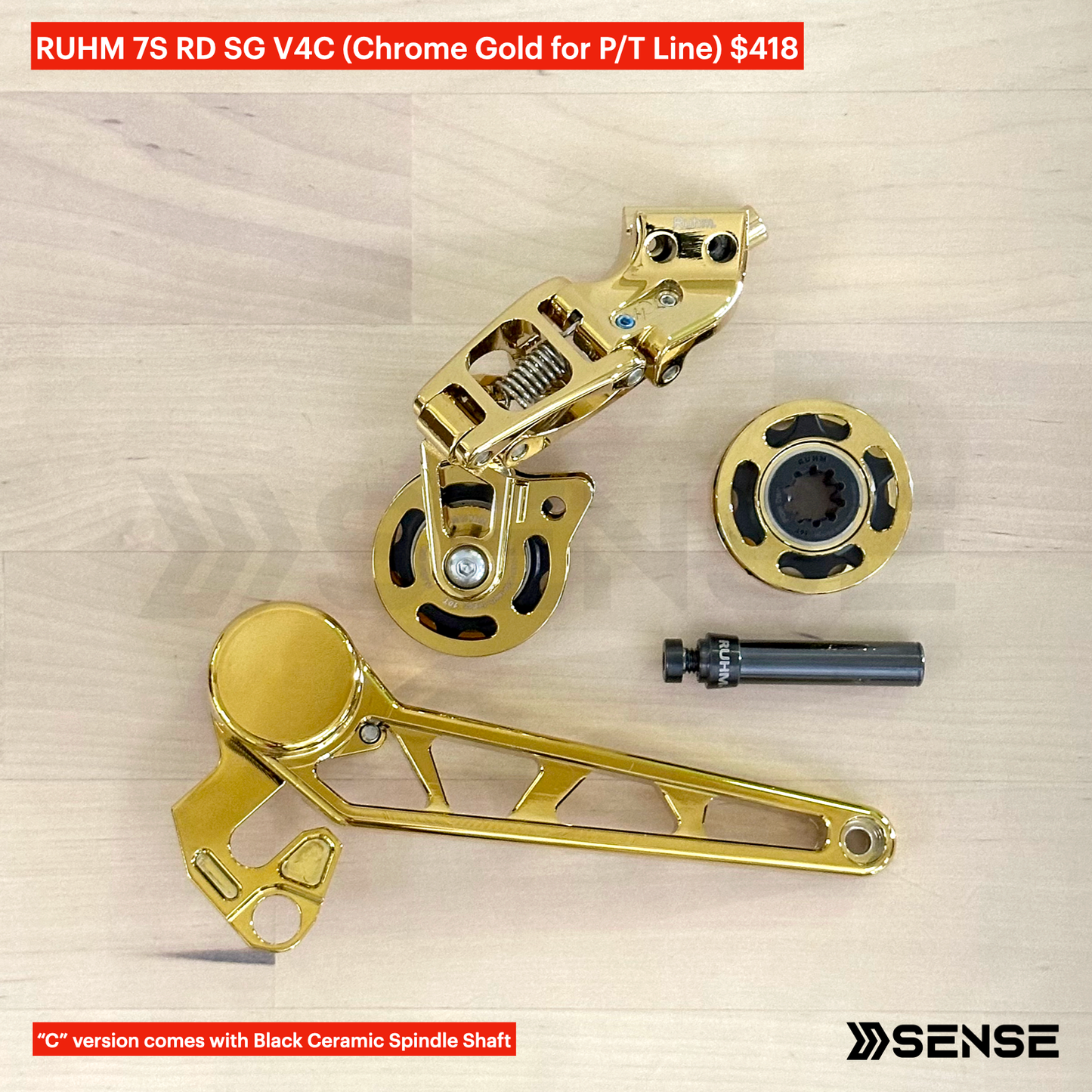 RUHM 7S Gear Set RD Rear Derailleur Tensioner for Brompton P/T Line