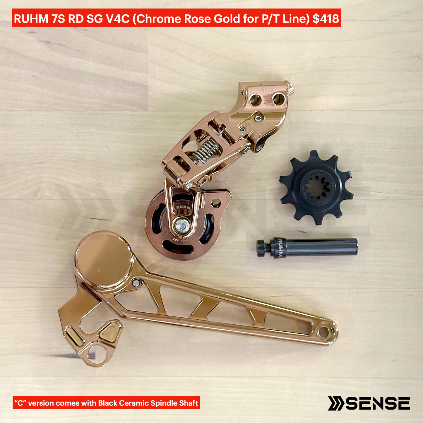 RUHM 7S Gear Set RD Rear Derailleur Tensioner for Brompton P/T Line