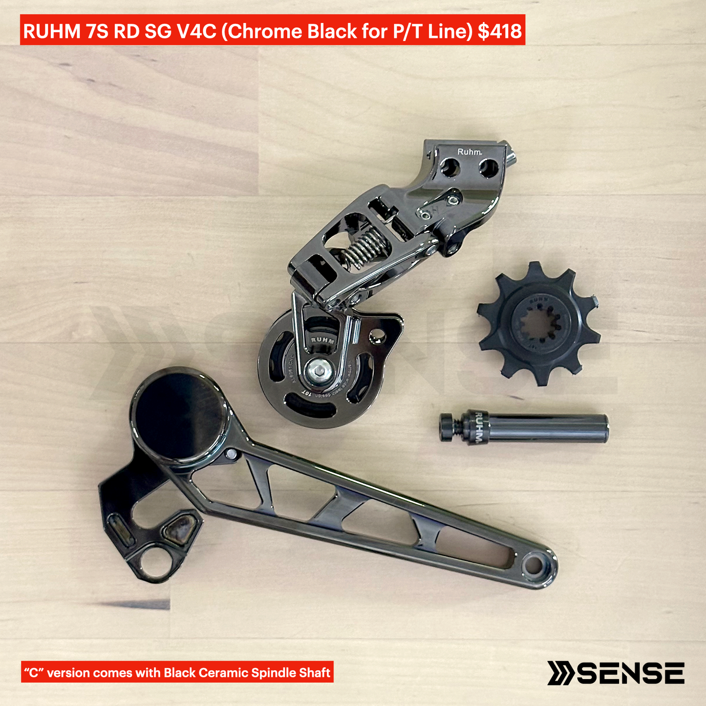 RUHM 7S Gear Set RD Rear Derailleur Tensioner for Brompton P/T Line