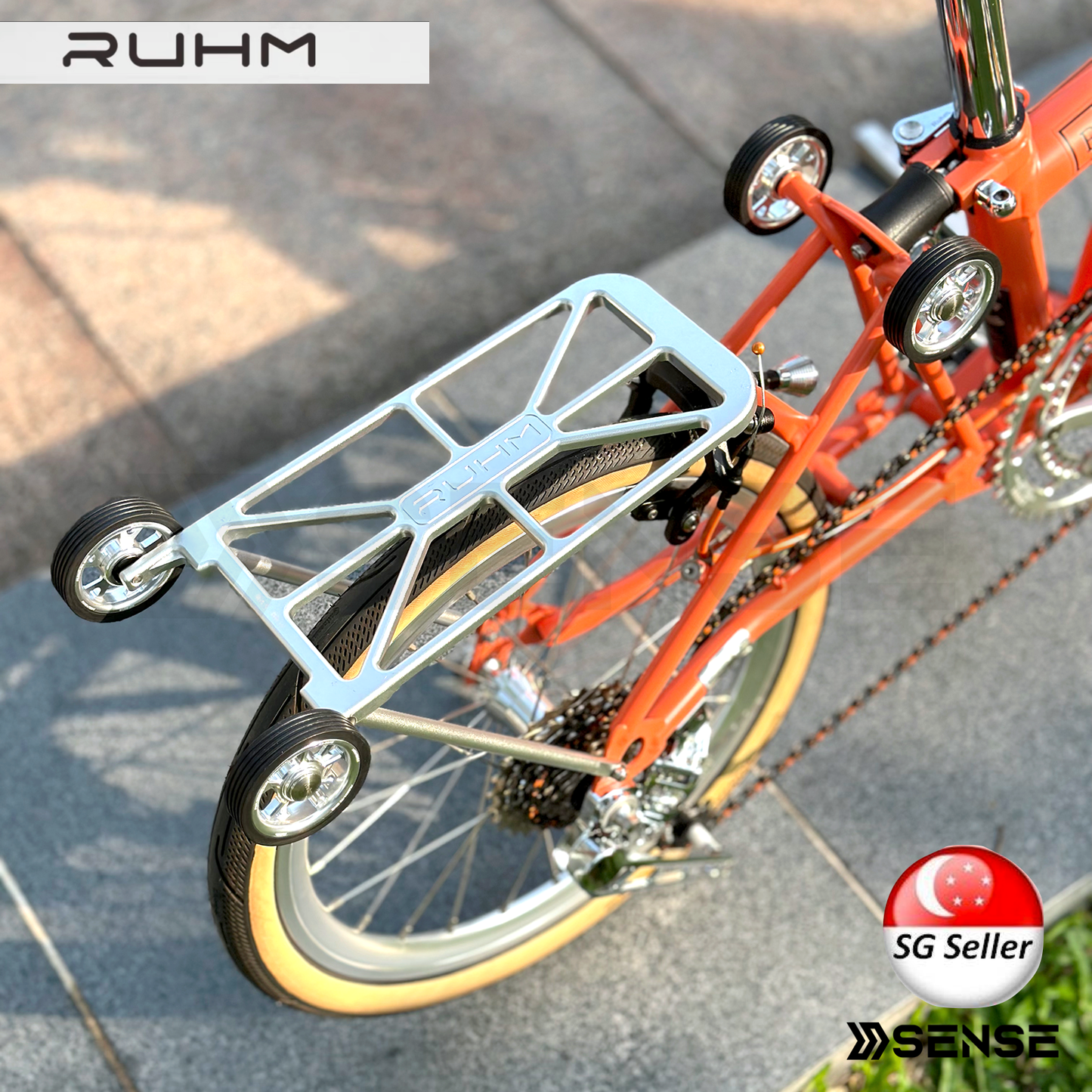 RUHM Rear Rack for Brompton A/C Line