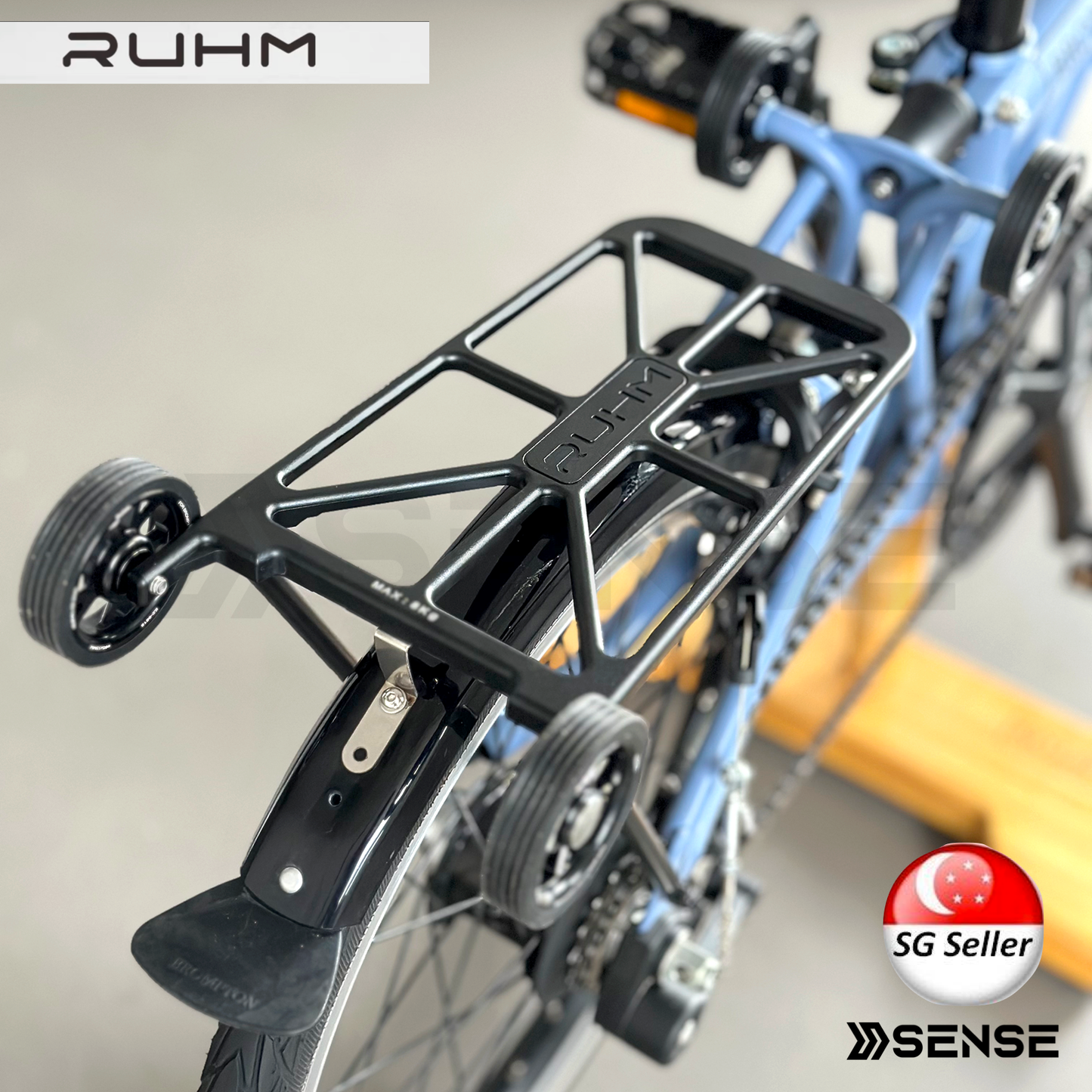 RUHM Rear Rack for Brompton A/C Line