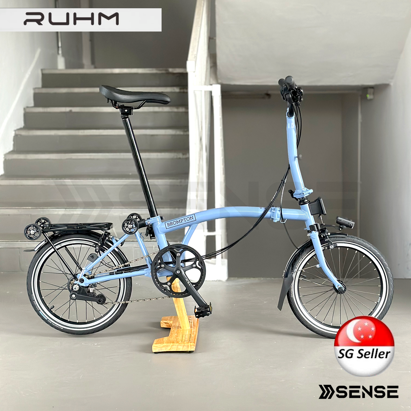 RUHM Rear Rack for Brompton A/C Line