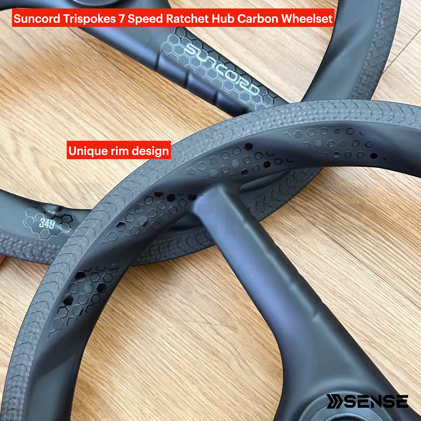 Suncord Trispokes 7 Speed Carbon Wheelset