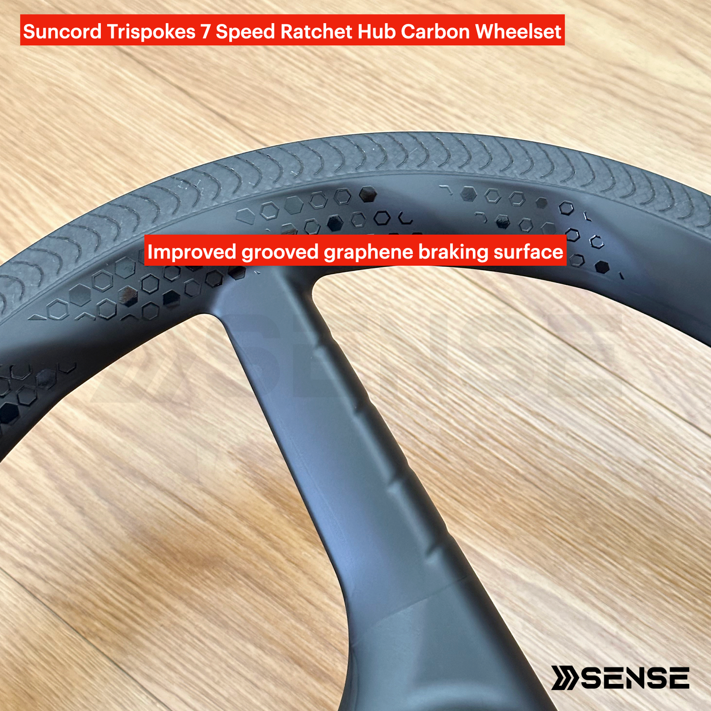 Suncord Trispokes 7 Speed Carbon Wheelset