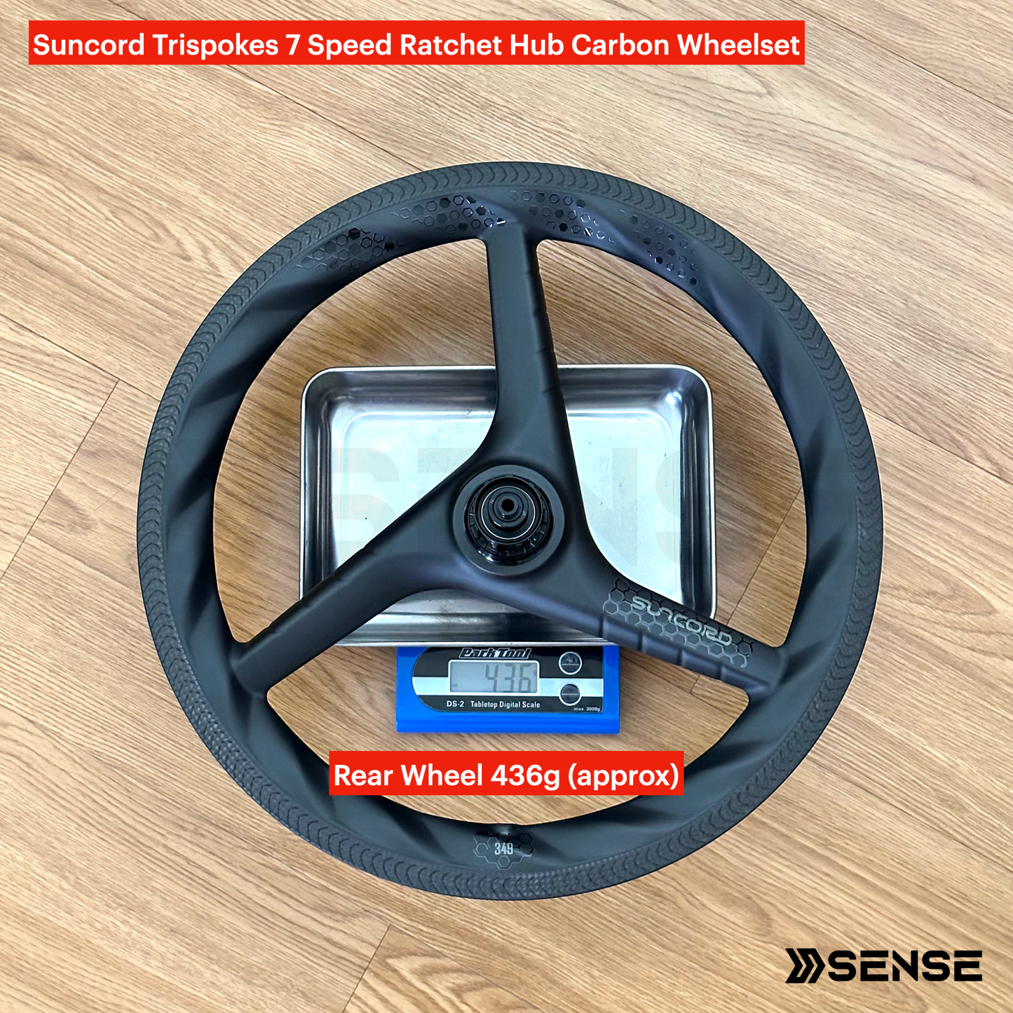 Suncord Trispokes 7 Speed Carbon Wheelset