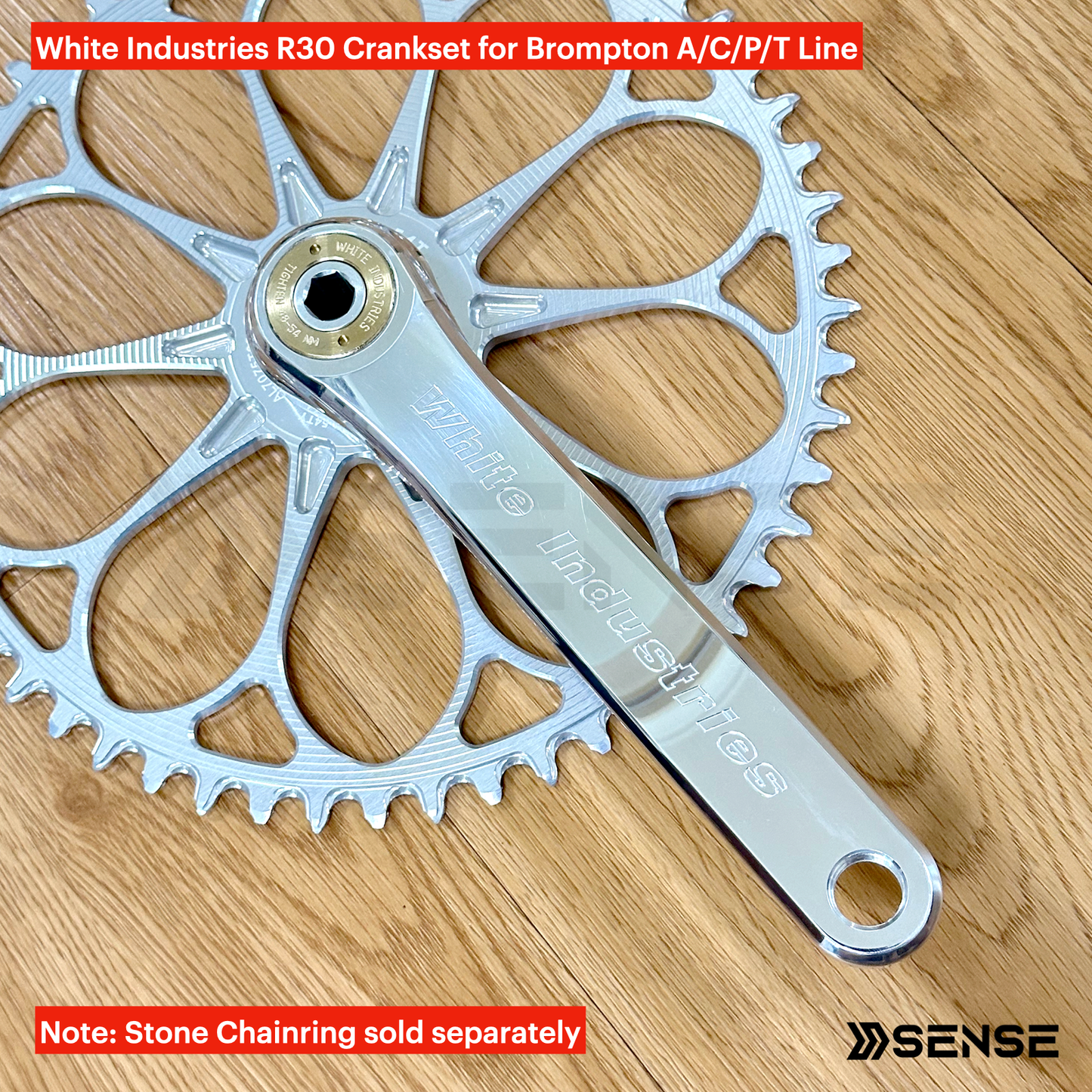 White Industries R30 Chrome Silver Crank Arms