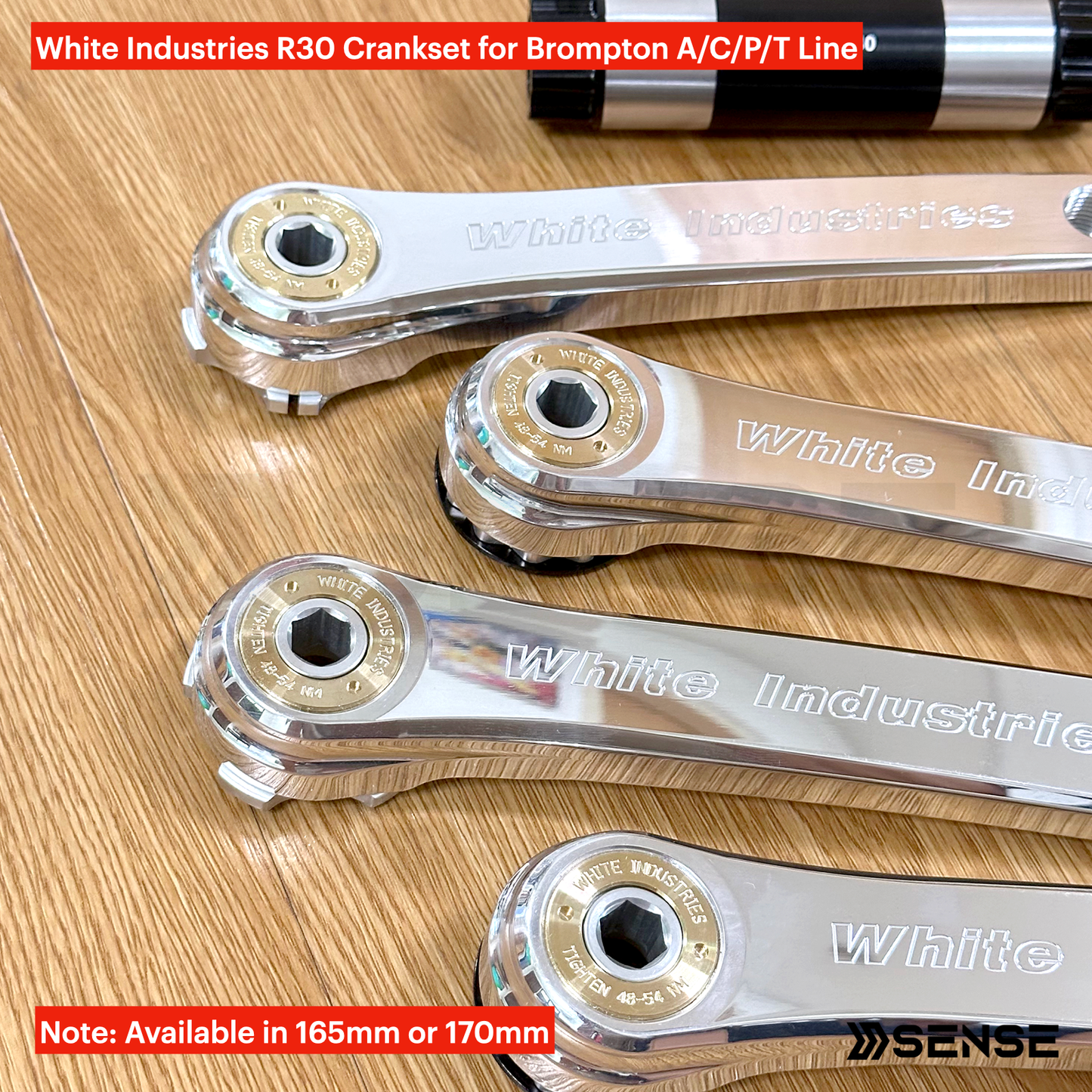 White Industries R30 Chrome Silver Crank Arms