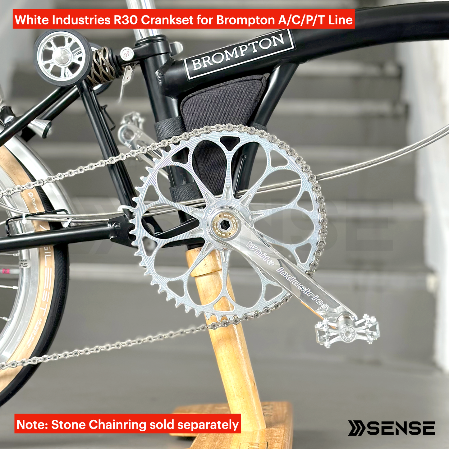 White Industries R30 Chrome Silver Crank Arms