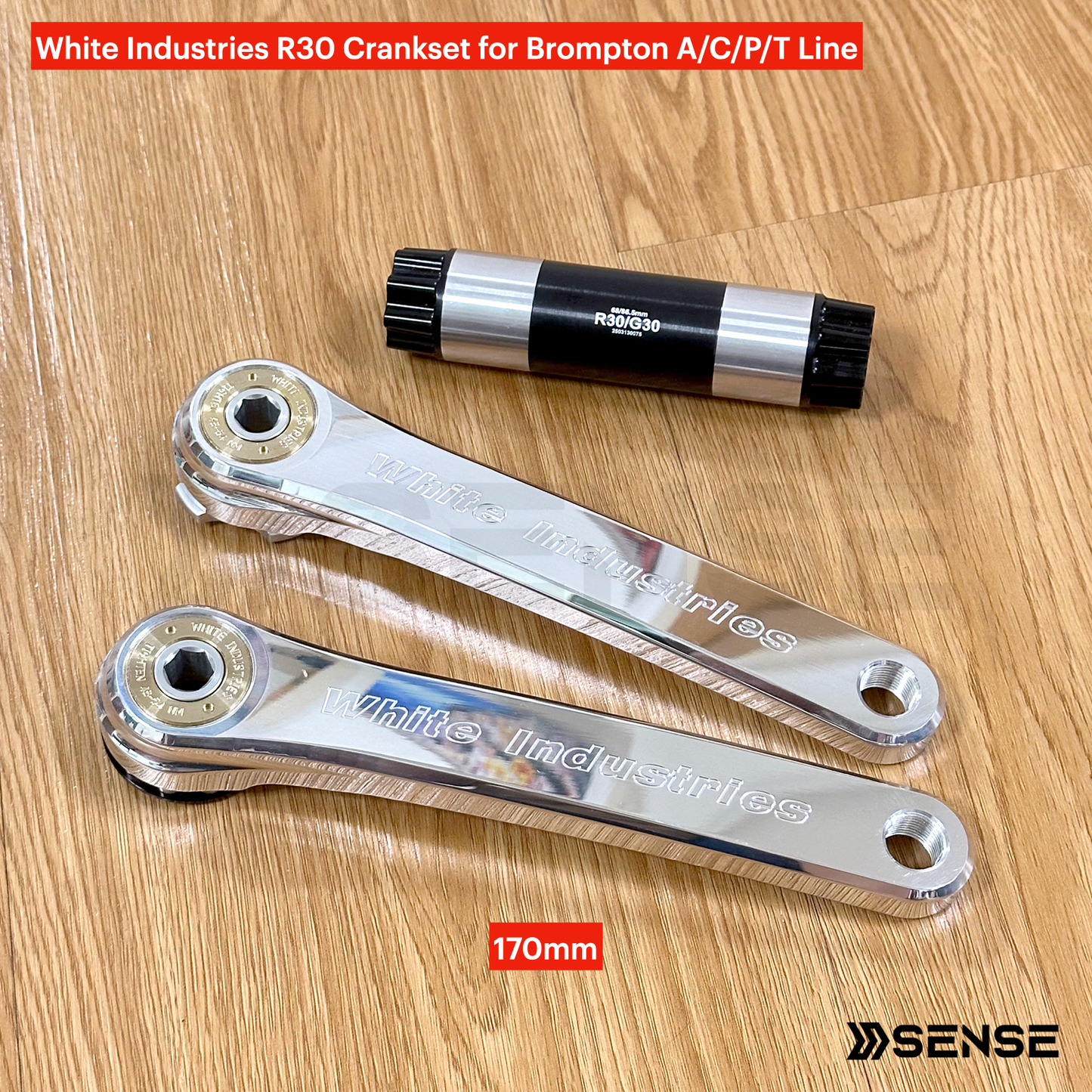 White Industries R30 Chrome Silver Crank Arms