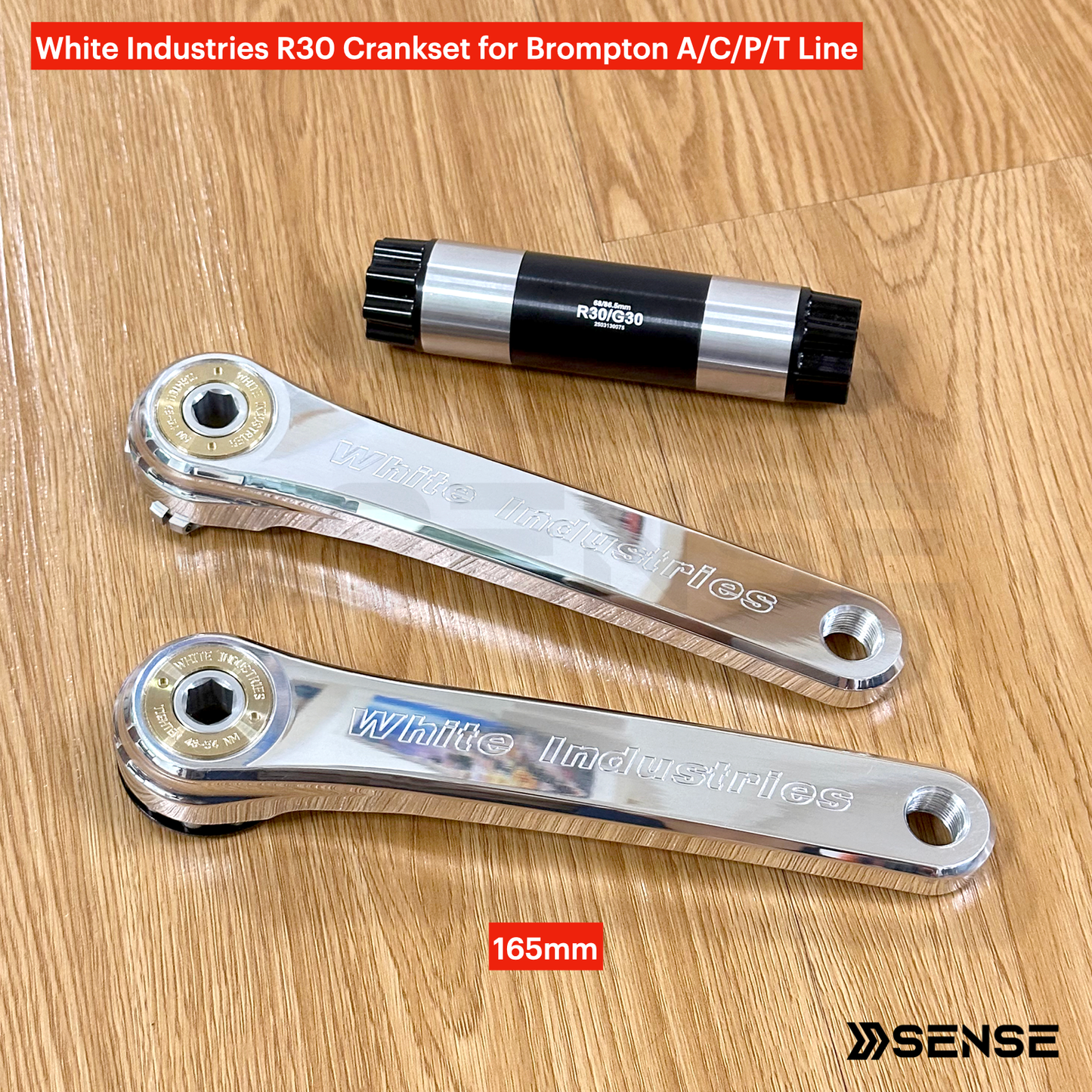 White Industries R30 Chrome Silver Crank Arms