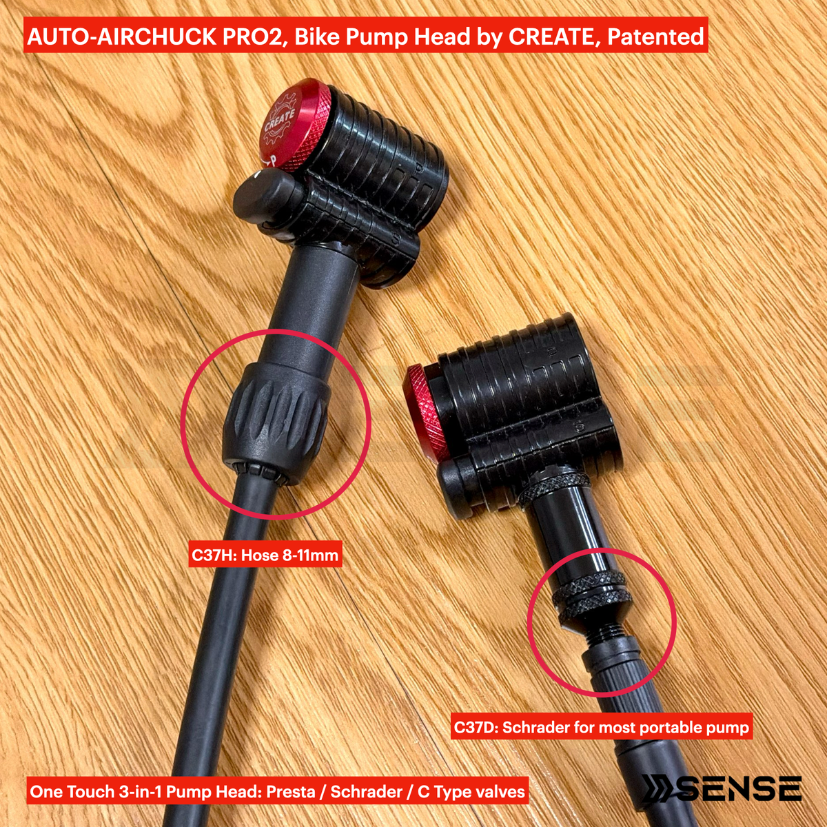 AUTO-AIRCHUCK PRO2 Bike Pump Head by CREATE