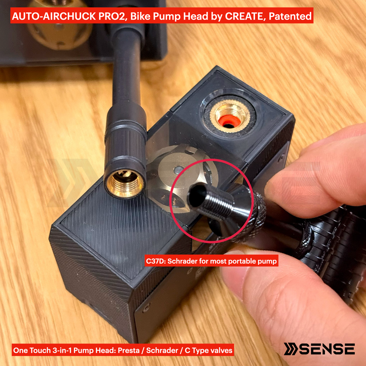 AUTO-AIRCHUCK PRO2 Bike Pump Head by CREATE