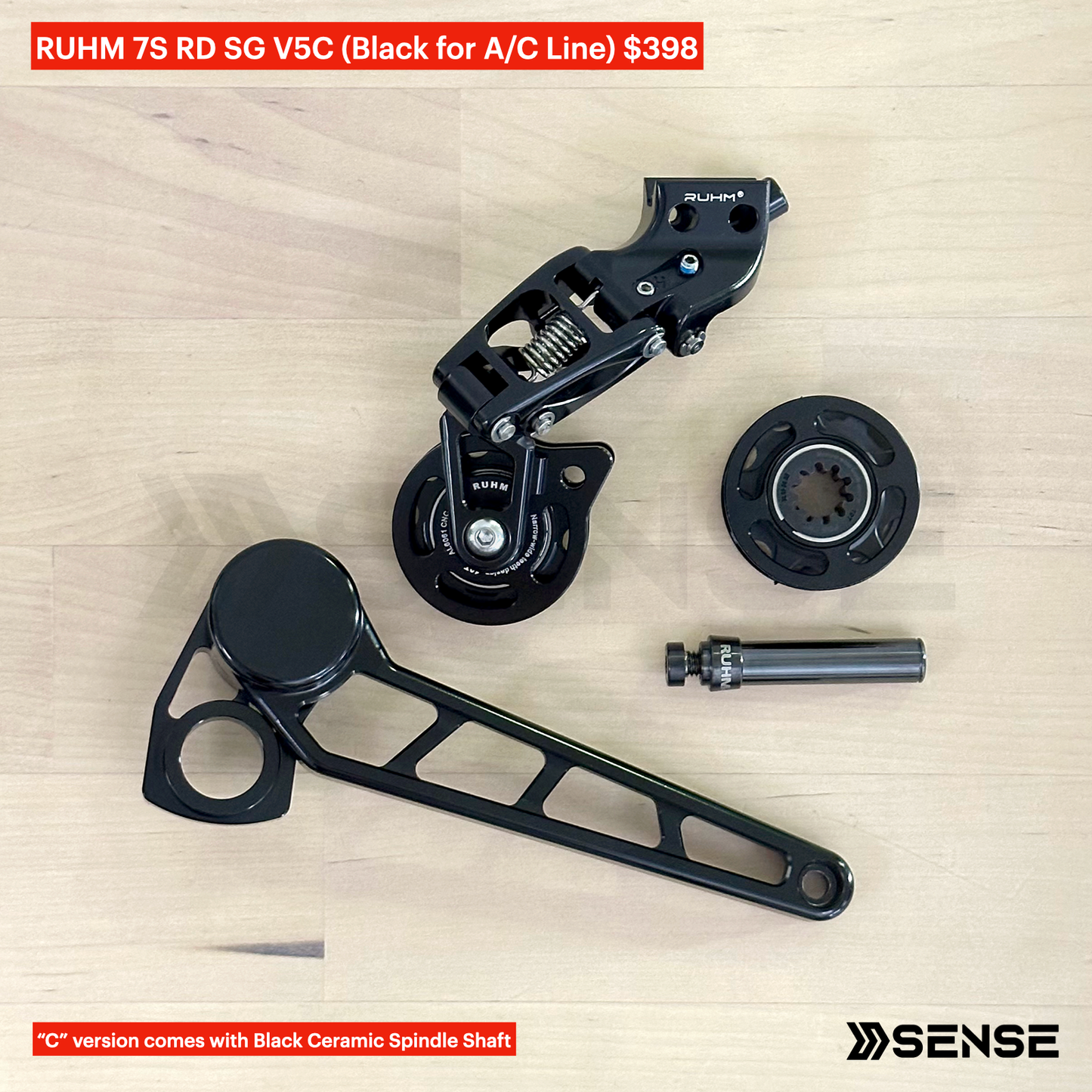 RUHM 7S Gear Set RD Rear Derailleur Tensioner for Brompton A/C Line