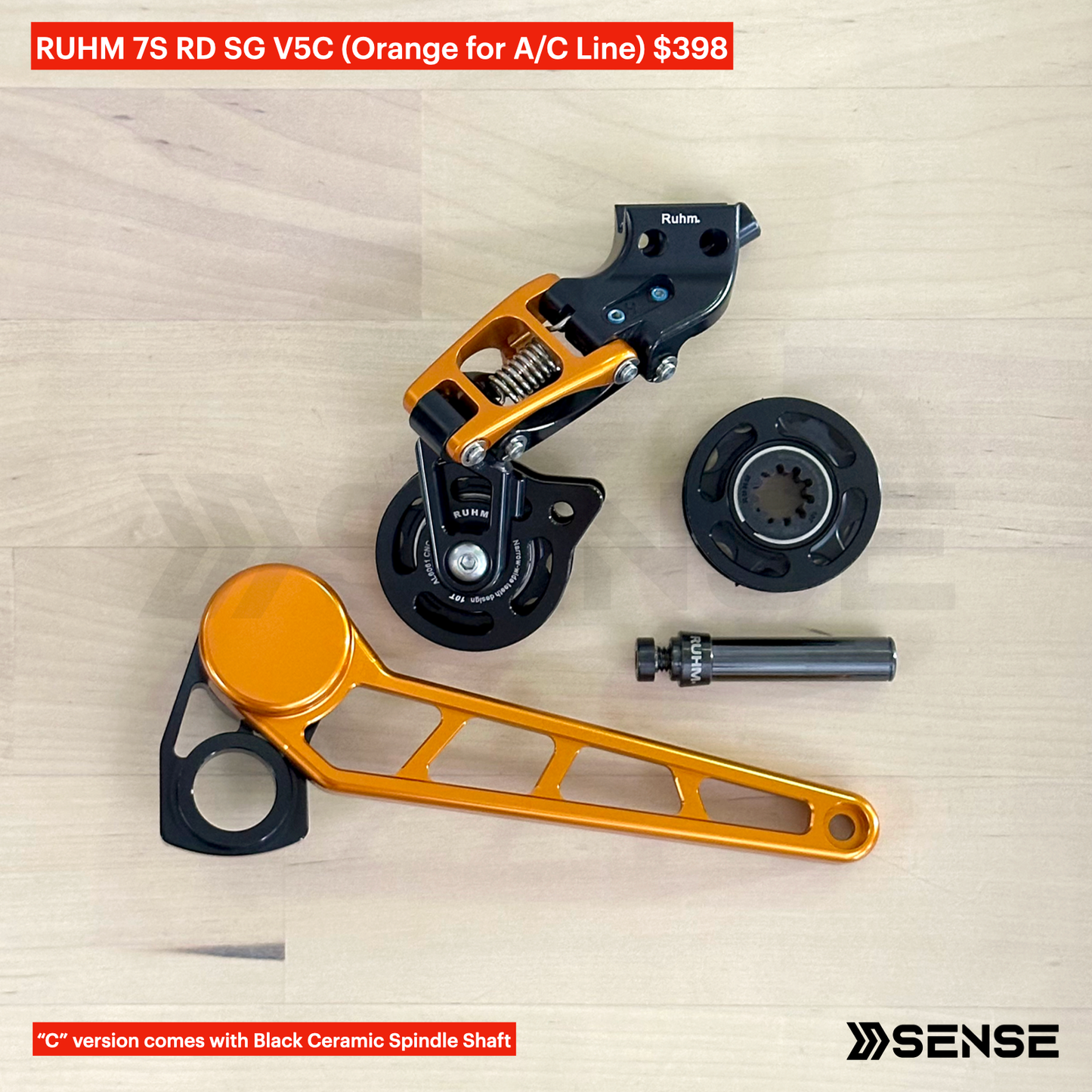 RUHM 7S Gear Set RD Rear Derailleur Tensioner for Brompton A/C Line