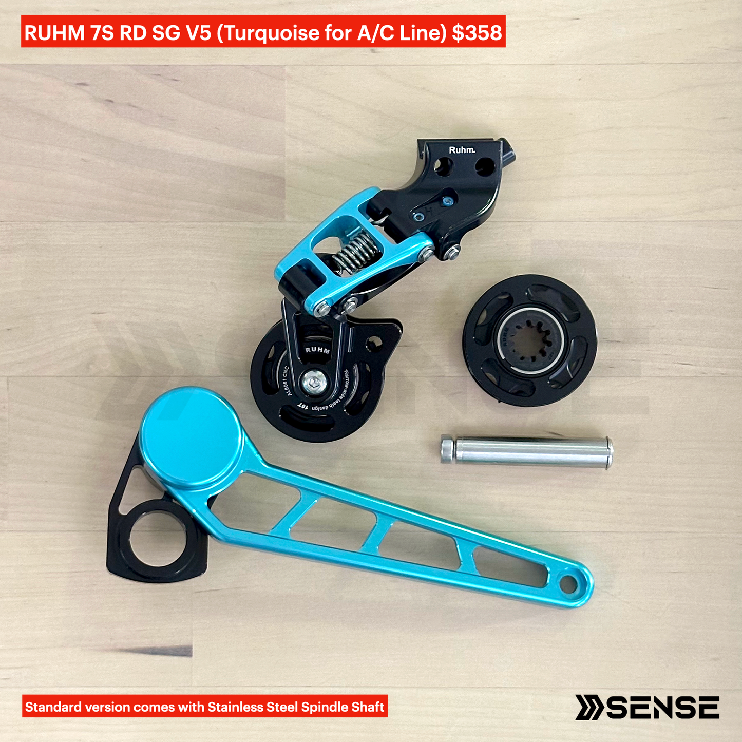 RUHM 7S Gear Set RD Rear Derailleur Tensioner for Brompton A/C Line