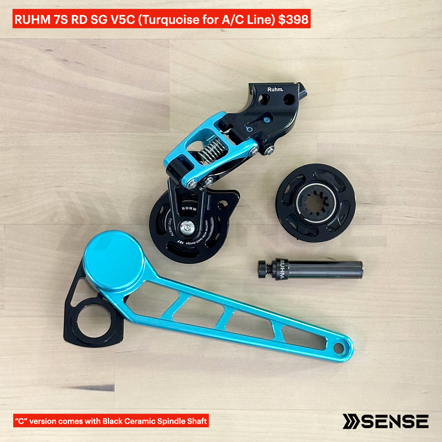 RUHM 7S Gear Set RD Rear Derailleur Tensioner for Brompton A/C Line