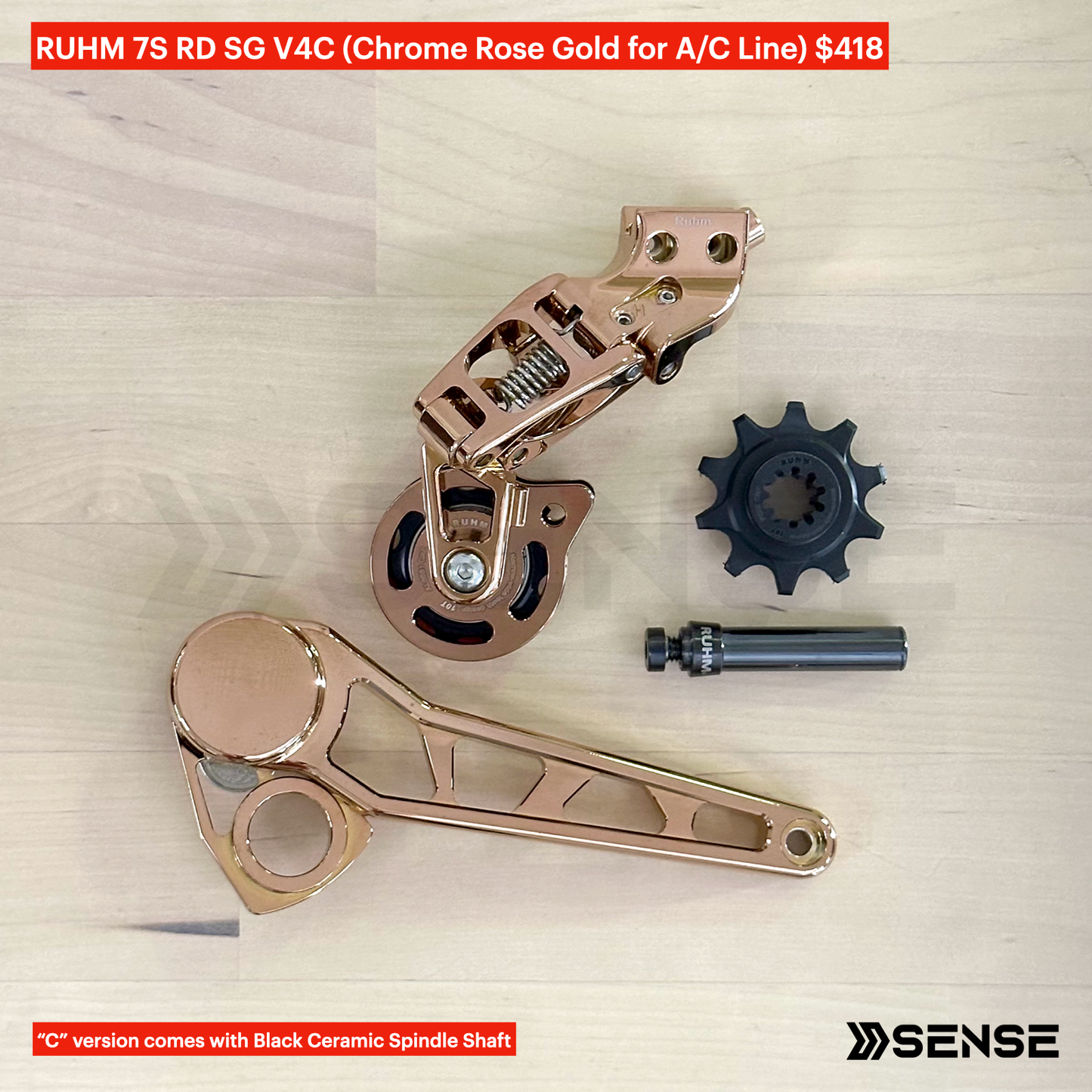 RUHM 7S Gear Set RD Rear Derailleur Tensioner for Brompton A/C Line