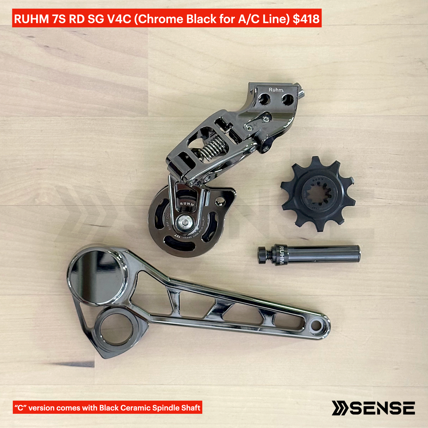 RUHM 7S Gear Set RD Rear Derailleur Tensioner for Brompton A/C Line