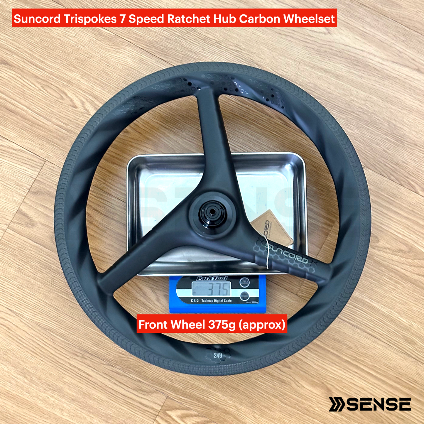 Suncord Trispokes 7 Speed Carbon Wheelset