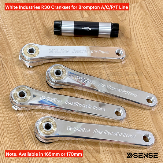 White Industries R30 Chrome Silver Crank Arms